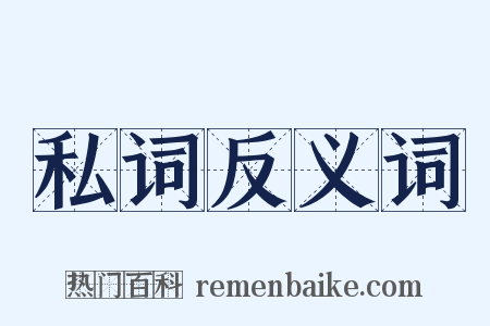 私词反义词是什么意思的图片